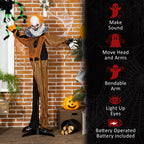 65" Life-Size Animated Circus Clown – Halloween Prop with Motion, Sound & Light-Up Eyes