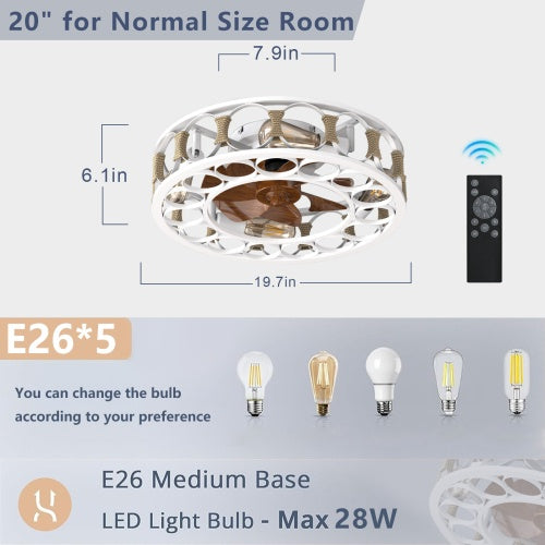 Modern Ceiling Fan with Light & Remote