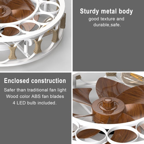 Modern Ceiling Fan with Light & Remote