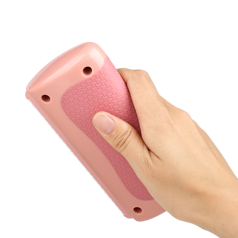 2-in-1 Pet Grooming Comb – Deshedding & Detangling Tool for Dogs & Cats | Anti-Shedding Brush, Gentle on Skin, Ergonomic Grip (Pink/Black)