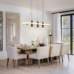 4-Light Modern LED Pendant Light (Black & Gold)