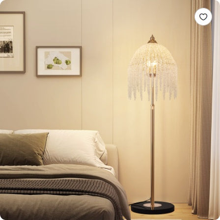 Crystal Waterfall Floor Lamp