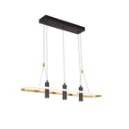 4-Light Modern LED Pendant Light (Black & Gold)