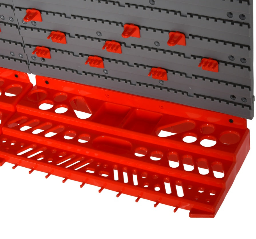 DURHAND Wall-Mounted Tool Organizer – Pegboard with Shelf & 50 Hooks"