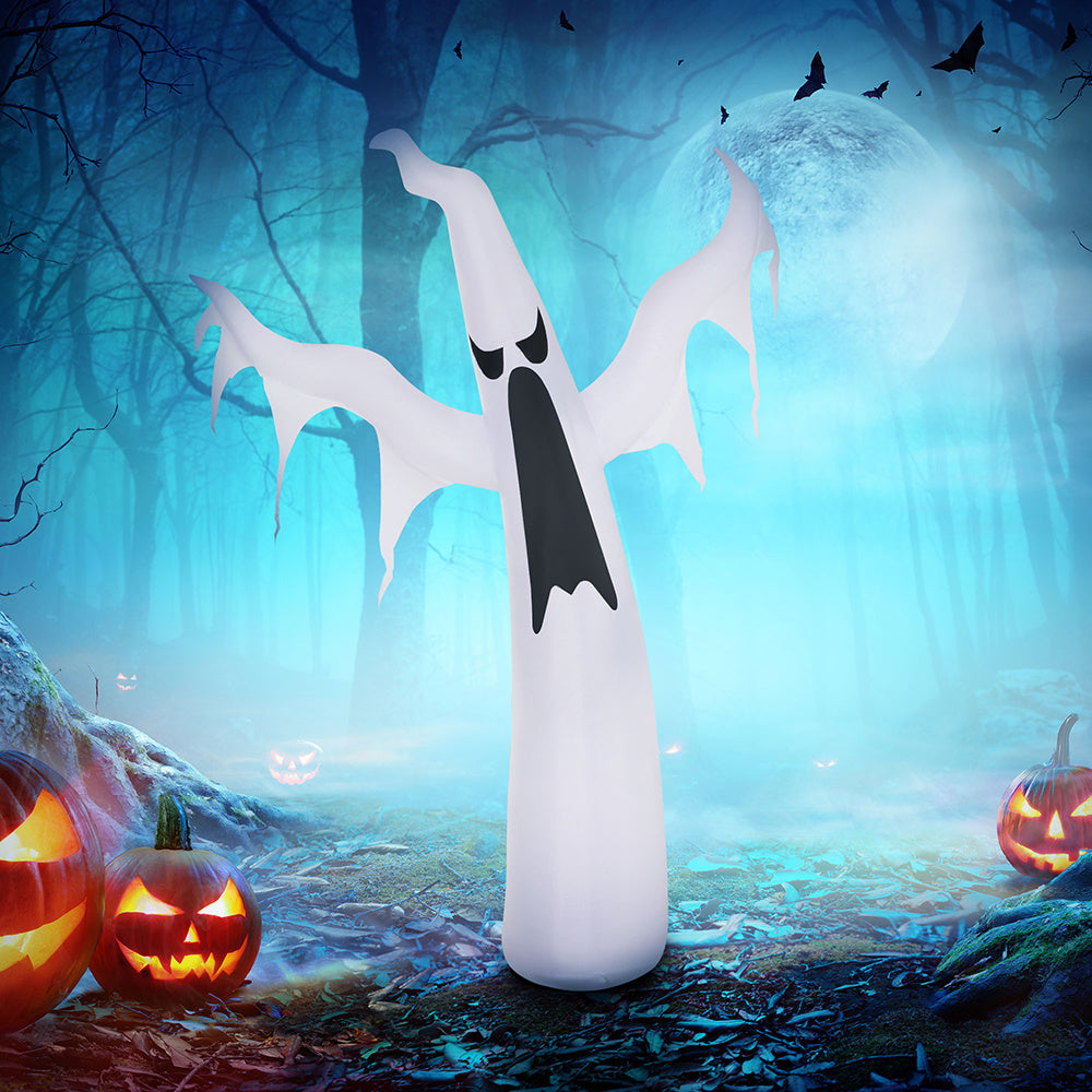 6FT Halloween Inflatable Ghost – Light Up Yard Decoration with LED & Built-in Fan for Indoor/Outdoor, Garden & Party