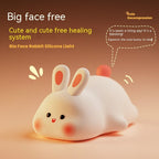 Cute Rabbit LED Night Light – Touch Sensor Silicone Lamp for Kids, Rechargeable Bedside Cartoon Night Lamp, Soft Glow Home Decor Gift