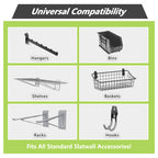 4x4ft PVC Slat Wall Panels – Garage & Home Organization System, Grey