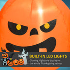 7.5ft Inflatable Halloween Pumpkin Ghost Family, Blow Up LED Display For Garden، Indoor & Outdoor