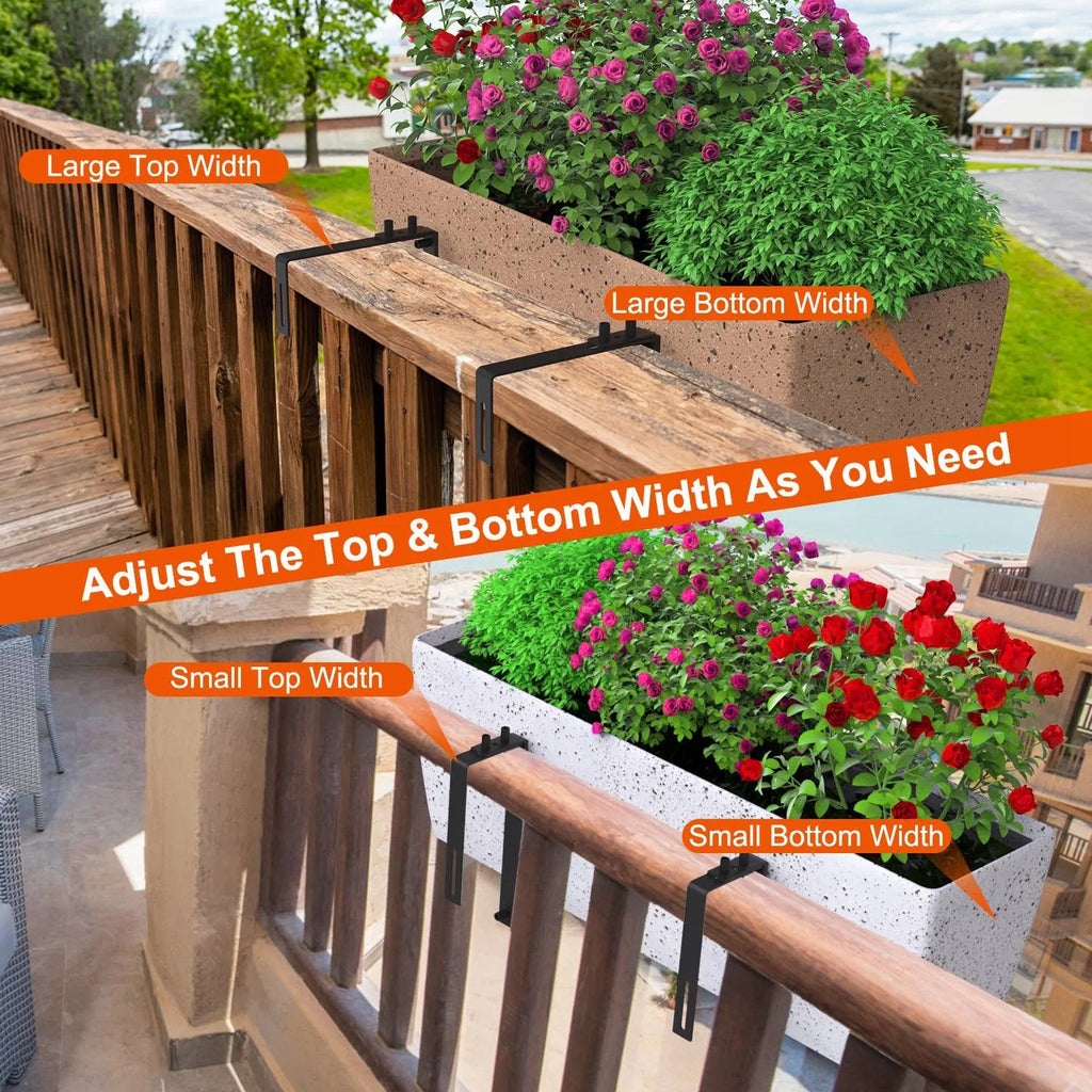 Telescopic Window Planter Bracket / Wall-Mounted Flower Box Holder