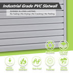 4x4ft PVC Slat Wall Panels – Garage & Home Organization System, Grey