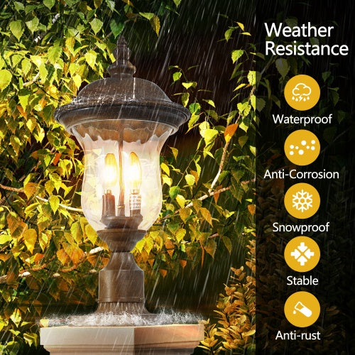 Vintage Outdoor Pole Light – Waterproof Garden Lantern