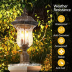 Vintage Outdoor Pole Light – Waterproof Garden Lantern