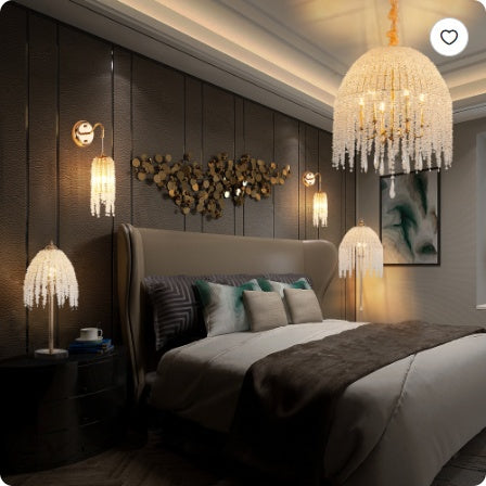 Crystal Waterfall Floor Lamp