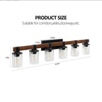6-Light Vanity Light Bathroom Wall