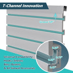 PVC Slat Wall Panels – 4ft x 2ft Garage & Home Storage System, Heavy-Duty Graphite Finish