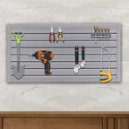 PVC Slat Wall Panels – 4ft x 2ft Garage & Home Storage System, Heavy-Duty Graphite Finish
