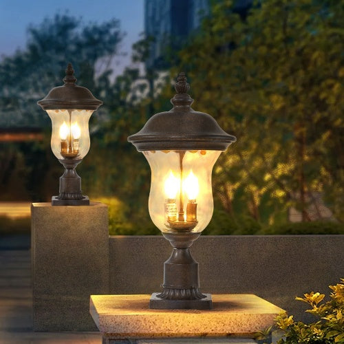 Vintage Outdoor Pole Light – Waterproof Garden Lantern