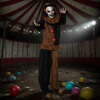 67" Life-Size Animated Circus Clown – Halloween Prop with Motion, Sound & Light-Up Eyes