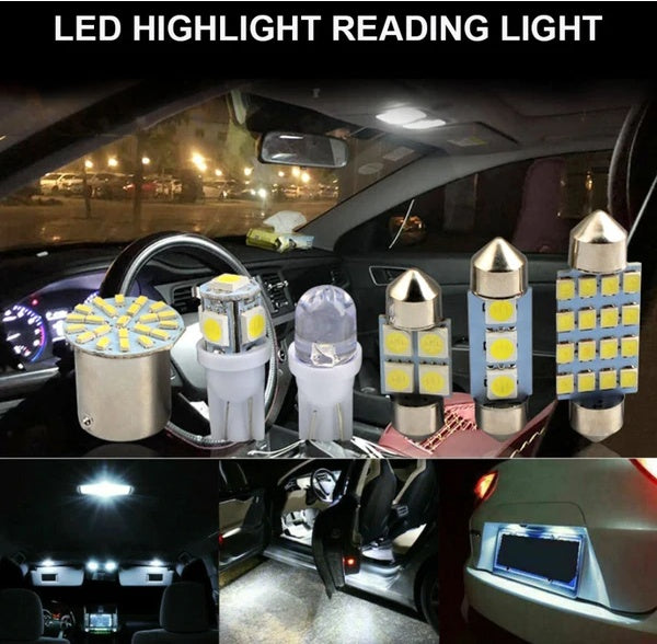 28pcs White LED Car Interior Light Kit