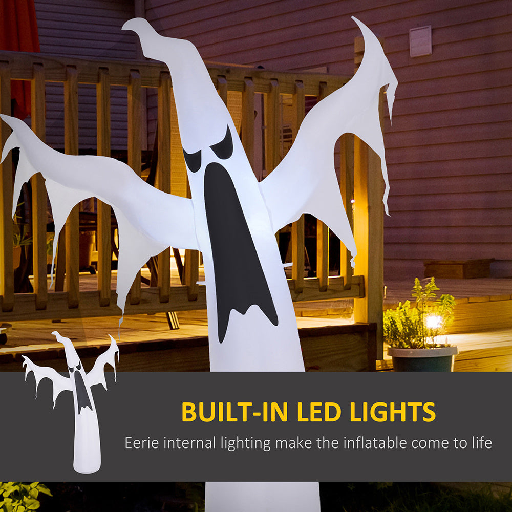6FT Halloween Inflatable Ghost – Light Up Yard Decoration with LED & Built-in Fan for Indoor/Outdoor, Garden & Party