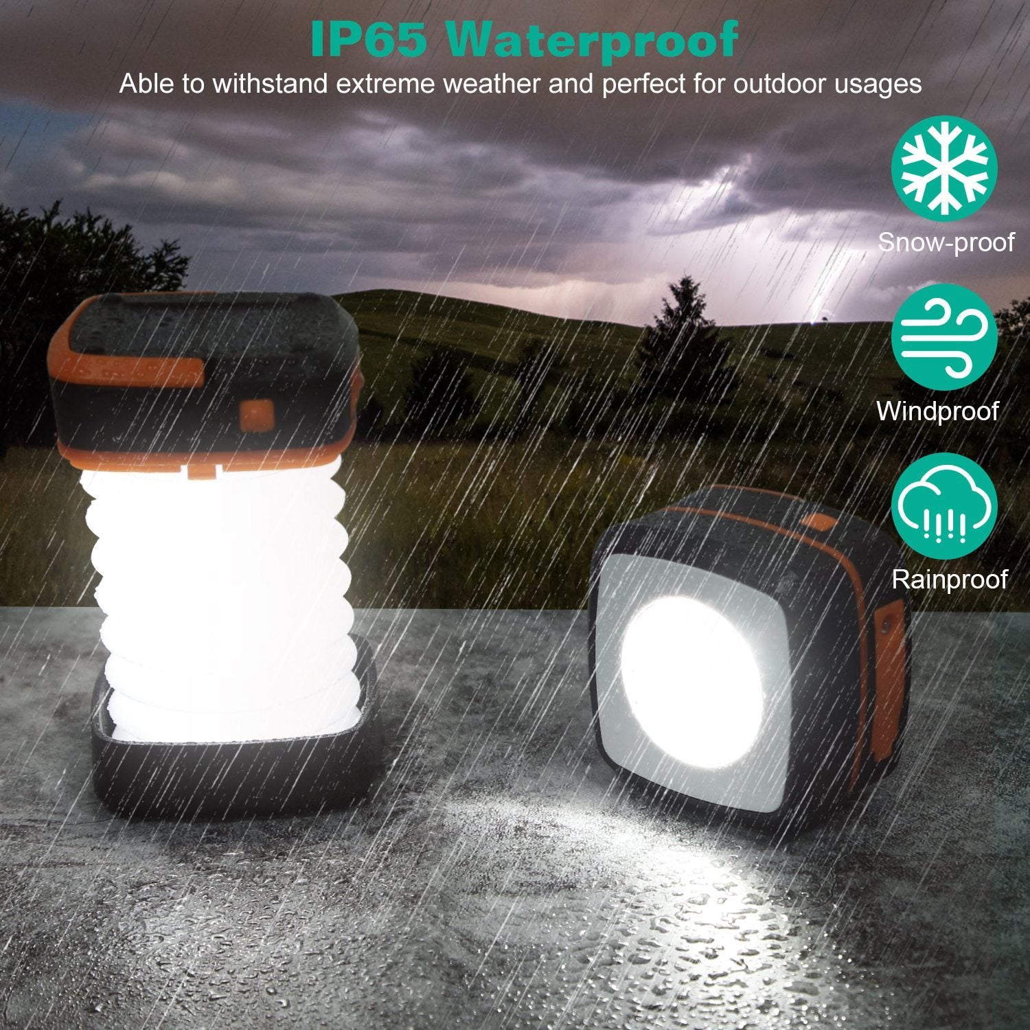 Collapsible Camping Lantern – Solar Camp USB Rechargeable