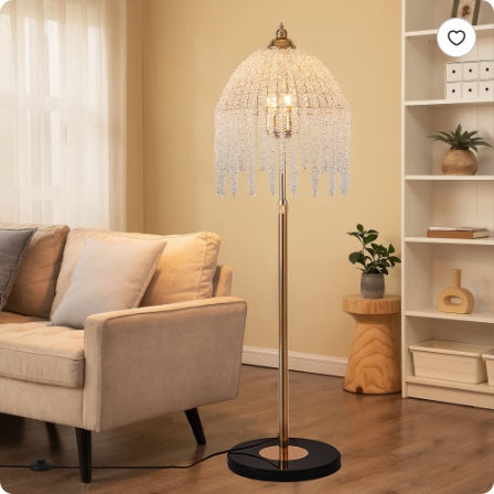 Crystal Waterfall Floor Lamp