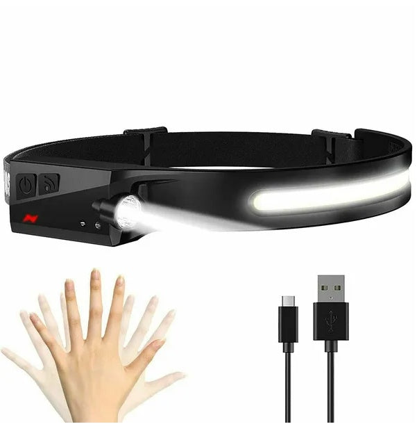 COB LED USB Rechargeable Headlamp