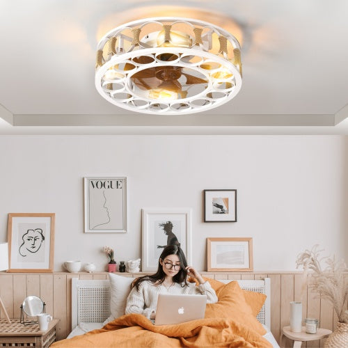 Modern Ceiling Fan with Light & Remote