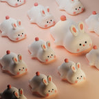 Cute Rabbit LED Night Light – Touch Sensor Silicone Lamp for Kids, Rechargeable Bedside Cartoon Night Lamp, Soft Glow Home Decor Gift