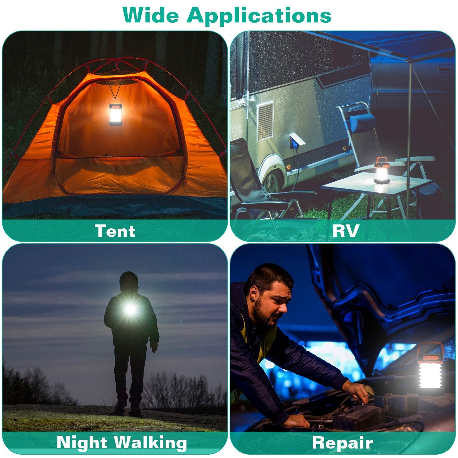 Collapsible Camping Lantern – Solar Camp USB Rechargeable