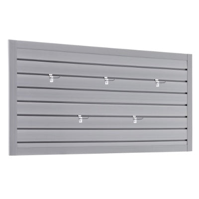 PVC Slat Wall Panels – 4ft x 2ft Garage & Home Storage System, Heavy-Duty Graphite Finish