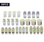 28pcs White LED Car Interior Light Kit