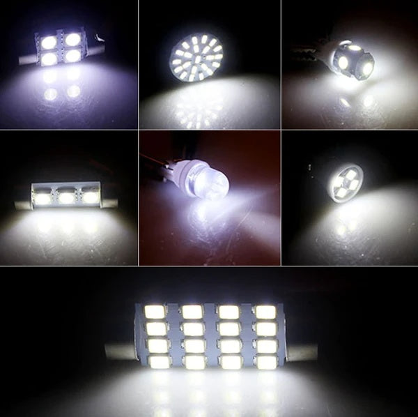 28pcs White LED Car Interior Light Kit