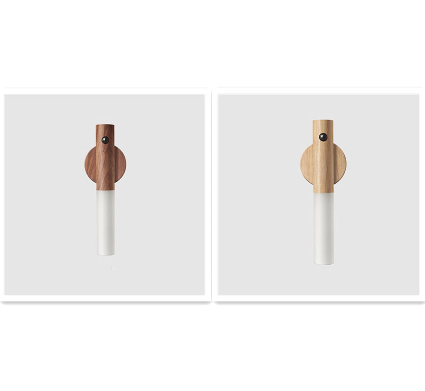 مصباح ليلي لاسلكي خشبي مغناطيسي بمنفذ USB LED تلقائي، أضواء الممرات والشرفات، مستشعر حركة PIR، مصباح حائطي، مصباح خزانة