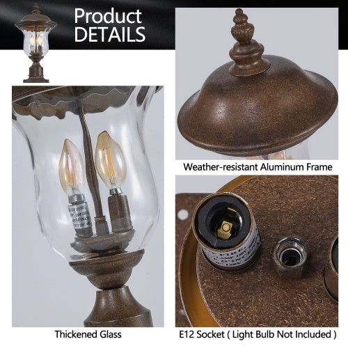Vintage Outdoor Pole Light – Waterproof Garden Lantern