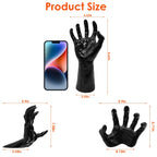 3-Piece Life-Size Creepy Reaching Hands with Lighted Candles – Gothic Halloween Wall Décor, Witch & Devil Horror Sculpture