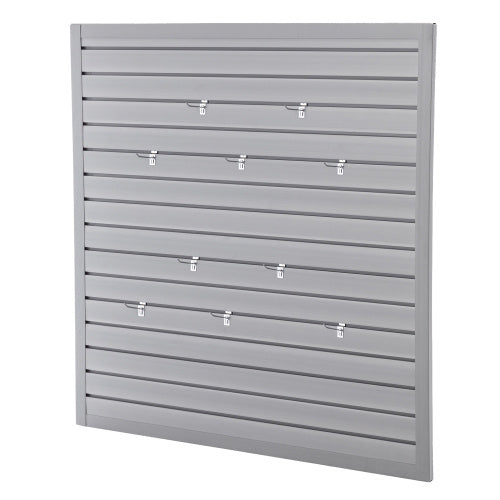 4x4ft PVC Slat Wall Panels – Garage & Home Organization System, Grey