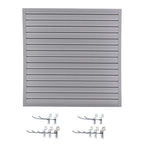4x4ft PVC Slat Wall Panels – Garage & Home Organization System, Grey